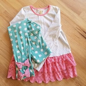Matilda Jane polka dot girls set. Size 8